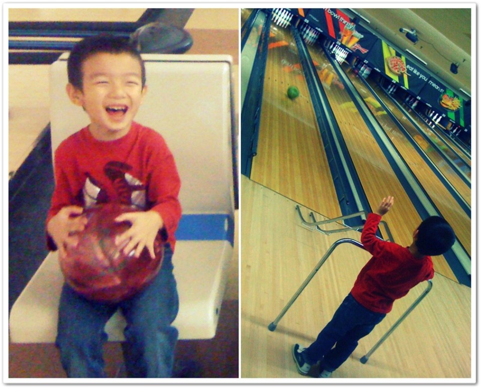 bowling collage