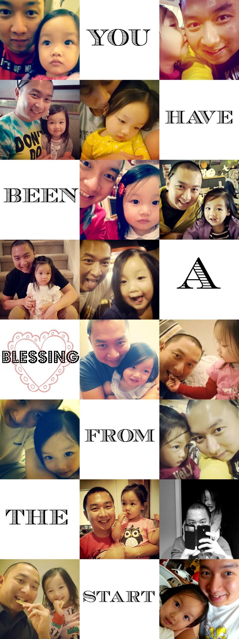 father daughter collage
