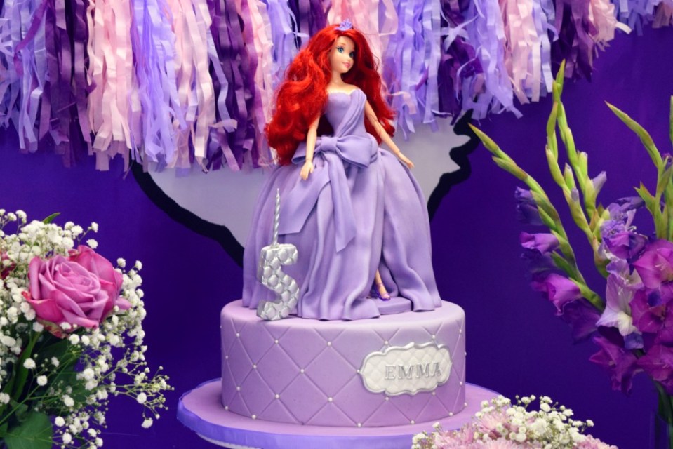 emma bday cake ariel